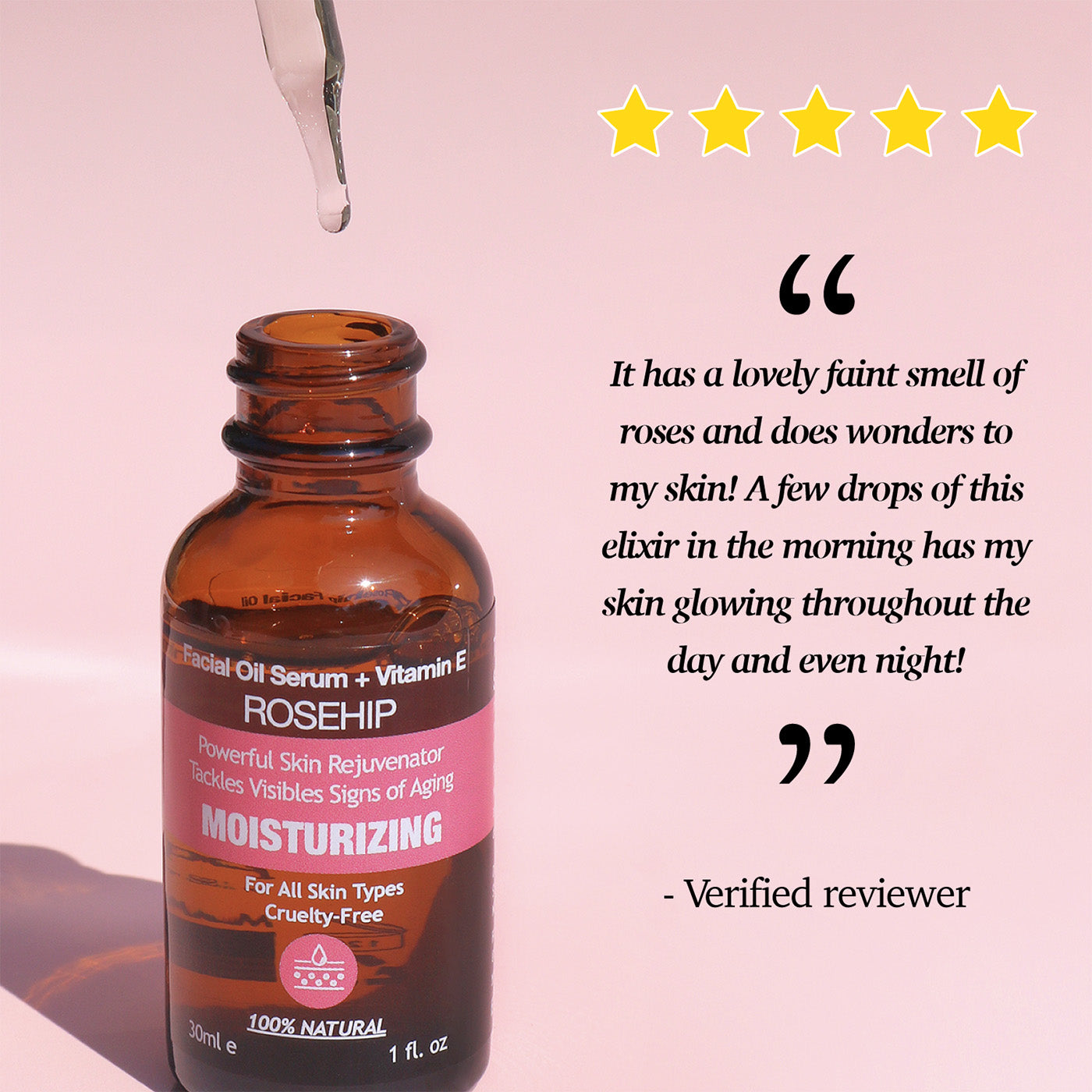 Purifect Moisturizing Rosehip Facial Oil Serum