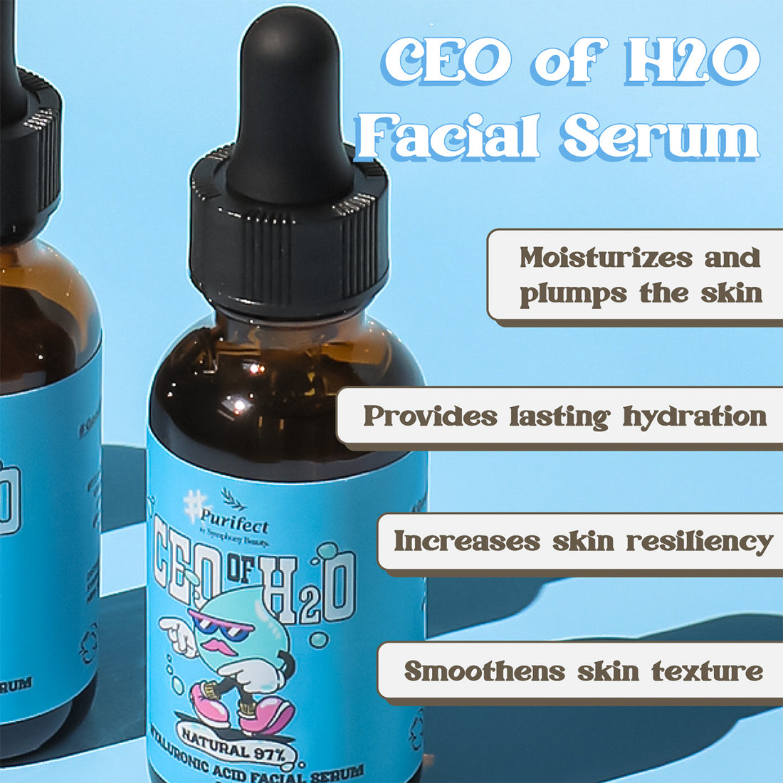 Purifect CEO of H2O Hyaluronic Acid 100 Facial Serum